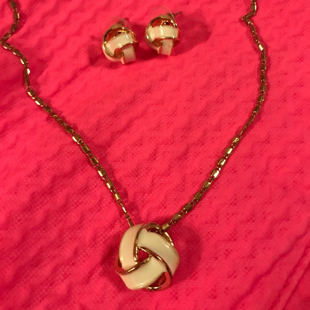 Summer knot necklace & earing set